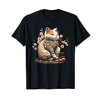 Surrealism Japanese Painting Maneki Neko Cat T-Shirt