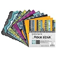 Best Creation 6 by 6-Inch 20 Page Glitter Paper Pad with Die-Cuts, Rock Star