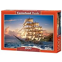 Castorland 1500 Piece Jigsaw Puzzles, Sailing at Sunset, Sailing Ship Puzzle, Ocean Puzzle, Adult Puzzles, C-151431-2