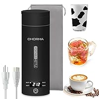 Portable Electric Kettle Travel Tea Coffee Portable Kettle, 500ML with 4 Variable Presets, Hot Water Boiler 304 Stainless Steel with Auto Shut-Off & Boil Dry Protection