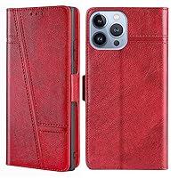 Phone Cover Wallet Folio Case for XIAOMI MI 11 Ultra, Premium PU Leather Slim Fit Cover for MI 11 Ultra, 3 Card Slots, 1 Transparent Photo Frame Slot, Anti-Dirt, Red