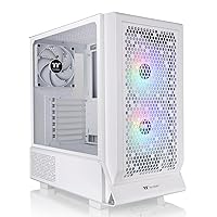 Ceres 330 TG ARGB Snow Mid Tower E-ATX Case Supports Hidden-Connector Motherboard; Preinstalled 2 x CT140 ARGB Fans; Rotational PCIe Slots; CA-1Y2-00M6WN-01; 3 Year Warranty