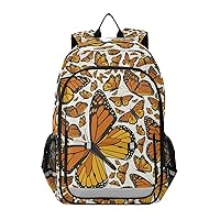 ALAZA Monarch Flying Butterfly Print Laptop Backpack Purse for Women Men Travel Bag Casual Daypack with Compartment & Multiple Pockets
