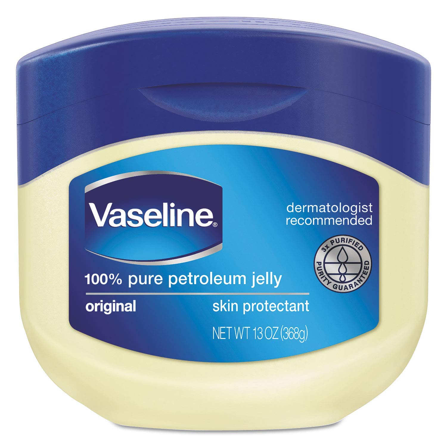 Vaseline Original Petroleum Jelly 13 oz - Hypoallergenic Moisturizer for Dry Skin, Non-Comedogenic Gel