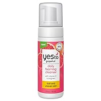 Yes To Grapefruit Daily Foaming Cleanser, Brightening Face Wash That Removes Make Up & Impurities Without Stripping Skin & Leaves You Glowing, With Vitamin C, Natural, Vegan & Cruelty Free, 5 Fl Oz