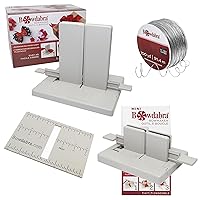 Bowdabra Combo Pack Bow Maker for Ribbon for Wreaths (Set of 4 Tools), Art Supplies Craft Kit Set, Bows for Crafts Wedding Decor, Arts and Crafts for Adults - Wreath Making Supplies Kit, Gray