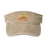 Nha Trang Vietnam Veteran Sport Sun Visor Hats Adjustable Empty Top Baseball Cap Denim Cap