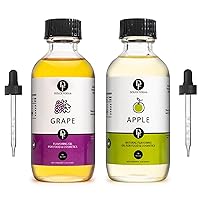 Apple and Grape Flavoring Extract- Oil Soluble - Sugar Free - Intense Aroma - Multipurpose Flavoring for Baked Goods & Desserts