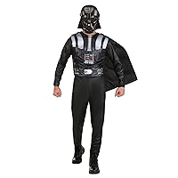 STAR WARS Darth Vader Official Youth Costume - Printed Jumpsuit with Cape and Plastic Mask