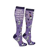 Crazy Dog T-Shirts Cute and Funny Compression Socks For Women And Men Sarcastic Unisex Socks with Funny Sayings