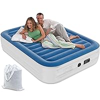 JHUNSWEN Queen Air Mattress - Cozy, Comfortable, Portable, Easy to Clean, Leakproof