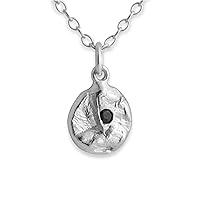 925 Sterling Silver Pendant Necklace Black Onyx Stone 9mm-3mm Charm Pendant Lobster Claw Clasp.This Unisex Sterling Silver Handcrafted Pendant Necklace is The Perfect Jewelry Gift