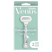 Deluxe Smooth Sensitive Women's Razor Handle + 2 Blade Refills