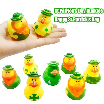 27 PCS St. Patrick's Day Rubber Ducks,Baby Showers Accessories,Mini 2.16