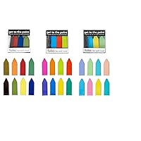 Get to The Point - (3 Boxes of 60= 180 Total) Magnetic Slip-Over-The-Page Arrow Bookmarks (NEON, Pastel, Earth Tone) Arrow Line Book Marker Pack is Ideal for Men, Women, Teachers, Students & Teens!