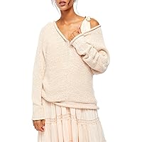 Free People Womens Bright Lights Marled Open Stitch Pullover Sweater