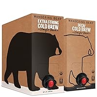 Wandering Bear Cold Brew Coffee, Straight Black & Decaf Bundle, 96oz, 2 pack - Organic, Smooth, Shelf-Stable, and Ready to Drink