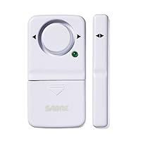 SABRE Wireless Home Security Door Window Burglar Alarm with LOUD 120 dB Siren, DIY EASY to Install, White