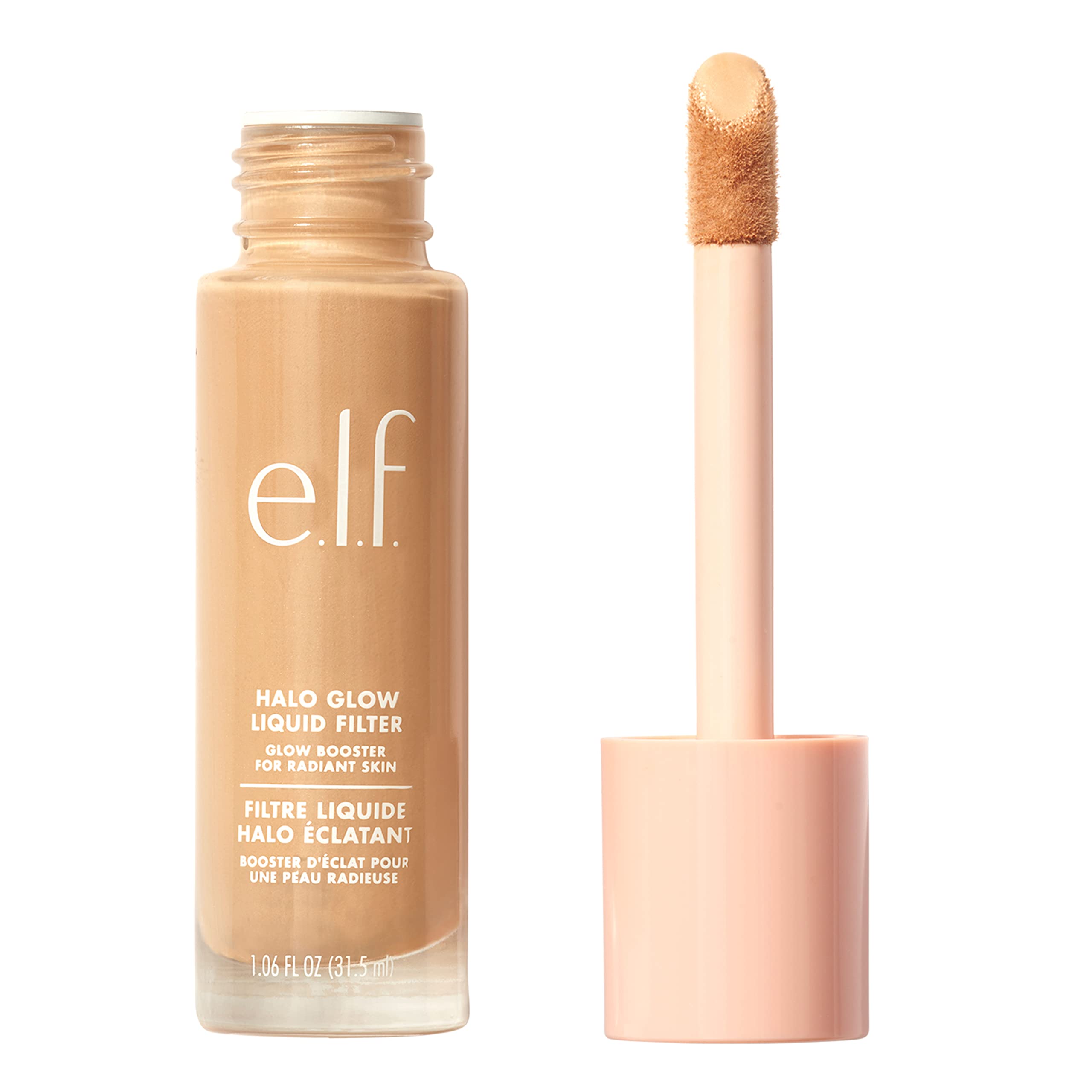 e.l.f. Halo Glow Liquid Filter, Complexion Booster For A Glowing, Soft-Focus Look, Infused With Hyaluronic Acid, Vegan & Cruelty-Free, 5 Medium/Tan