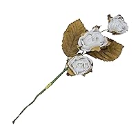 Expo International Fabric Flowers (Pack of 3) Tulle, White