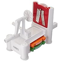 Farberware Spiraletti Spiral Vegetable Slicer with Three Colored Blades, 9.00 x 6.00 x 15.00 inches, White