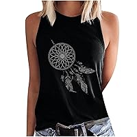 Summer Womens Sleeveless Tank Tops Casual Trendy Cute Crewneck Butterfly Tunic Top Ladies Sexy Comfy Loose Vest Shirt
