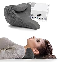 Neck and Shoulder Relaxer,Cervical Traction Device for Cervical Spine Alignment,Muscle Relaxation and TMJ Pain Relief, Neck Stretcher with Magnetic Pillowcase for Spine Alignment(Dark Grey)
