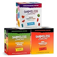 Snacks Bundle - Healthy Low Calorie Snacks, Low Carb Keto Gummies (Gluten Free Candy) - Super Variety Pack, Chili Mango Fire and Wild Worms