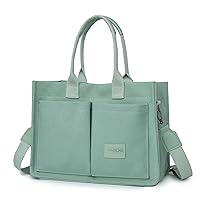 Canvas Tote Bag for Women Crossbody Womens Tote Bags Trendy Shoulder Handbag Everything Tote Bag with Multi Pockets