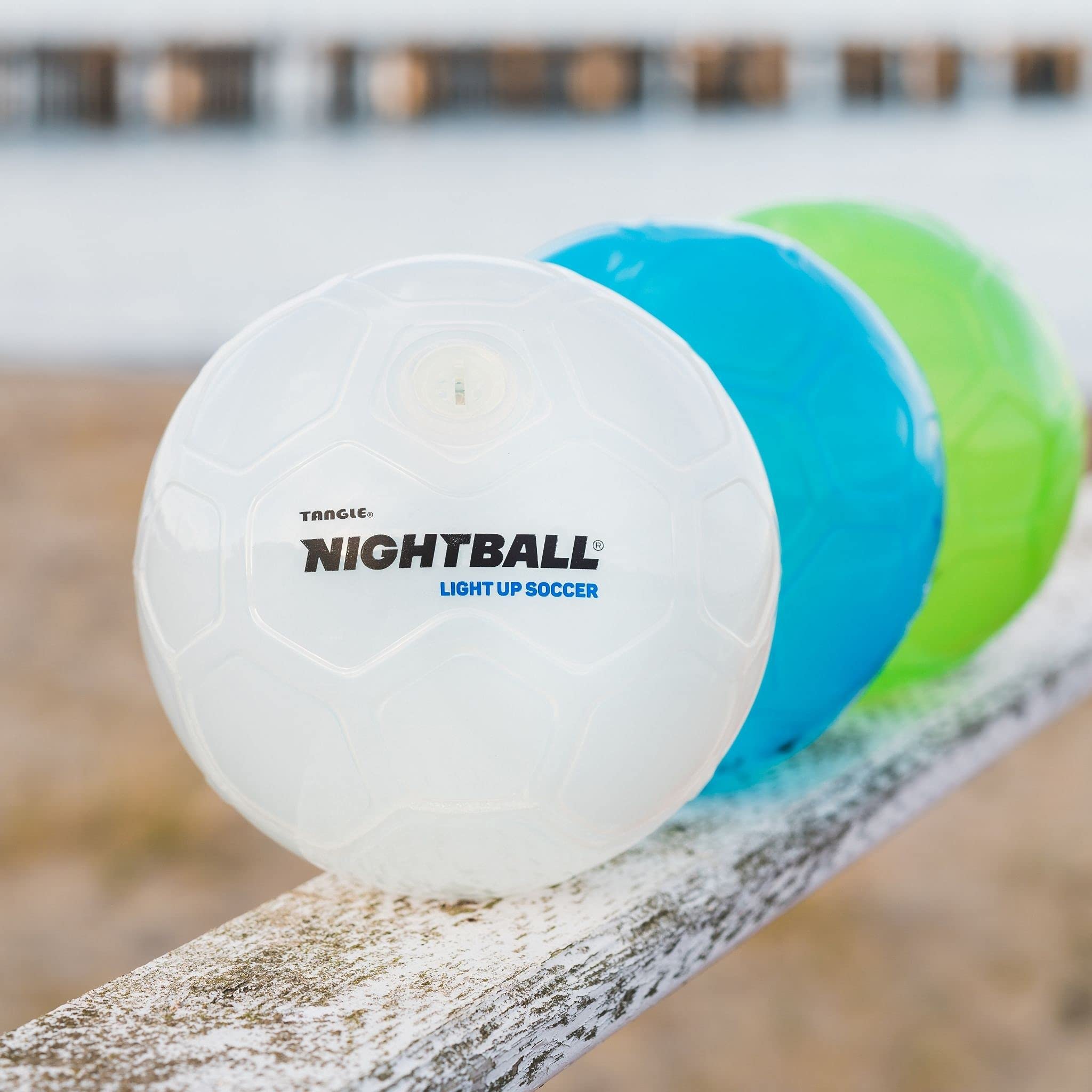 Nightball Soccer Ball LED Light Up Ball - Glow in The Dark Glow Ball Soccer Ball Gifts - Orange Teal Outdoor and Indoor Soccer Ball - Gifts for Teenage Boys - Gift for Teen