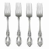 Oneida Louisiana Fine Flatware Dinner Forks, Set of 4, 18/10 Stainless Steel