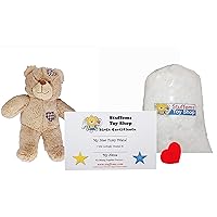 Make Your Own Stuffed Animal Mini 8 Inch Brown Patch Heart Bear Kit - No Sewing Required!