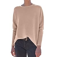 ANRABESS Women 2024 Fall Sweater Top Long Batwing Sleeve Drop Shoulder Crewneck Casual Ribbed Knit Pullover Sweaters Outfits