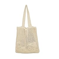 Straw Bag Tote Bag for Women Large Beach Tote Bags Hand-Knitted Shoulder Handbags Aesthetic Tote Bag Cute Crocheted Holiday Raffia Bag