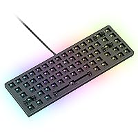 Gaming GMMK 2 Compact 65% Barebones (Frame Only) - Mechanical Gaming Keyboard Frame, Compact TKL Size (65%), Aluminium, Customisable, Per Key RGB, American QWERTY Layout - Black