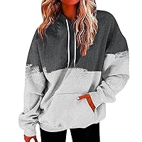 Women Oversized Casual Hoodies Fashion Sweatshirt Drawstring Graphic Print Loose Fall Clothes With Pocket Teen Girls