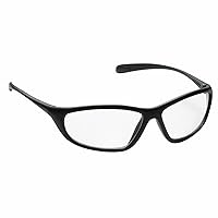 Galeton 11028 Spyder Safety Glasses, Anti-Fog, Anti- Scratch Lenses, Full Black Frame/Clear
