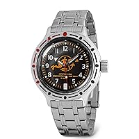 Vostok | Scuba Dude Amphibian Automatic Self-Winding Russian Diver Wrist Watch | WR 200 m | Amphibia 420380 |Fashion | Business | Casual Men's Watches