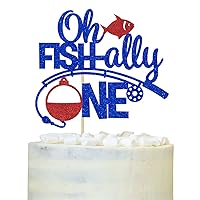 Oh Fish-lly One Cake Topper, the Big One, Happy 1st Birthday Cake Decor, It's My First Birthday, Kids Boys Girls One Year Old Birthday Decorations