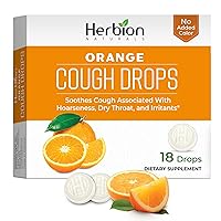 Herbion Cough Drops, Orange, Natural, 18 Count (Pack of 1)
