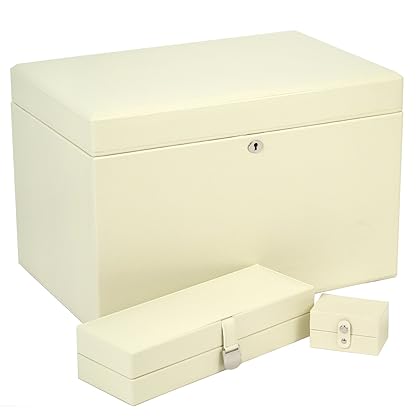 WOLF 315053 London Large Jewelry Box, Cream