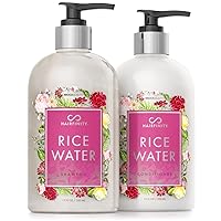 Hairfinity Rice Water Shampoo and Conditioner - Silicone & Sulfate Free Growth Formula - Best for Damaged, Dry, Curly or Frizzy Hair - Thickening for Thin Hair, Safe for Keratin and Color Treated Hair