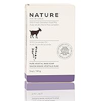Nature By Canus Bar Soap, Lavender Oil, 5 Oz, With Fresh Canadian Goat Milk, Vitamin A, B3, Potassium, Zinc, and Selenium