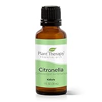 Plant Therapy Citronella Essential Oil 30 mL (1 oz) 100% Pure, Undiluted, Citronella Oil for Aromatherapy, Diffuser, Candle Making, Skin Care, Outdoors, Therapeutic Grade