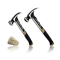 Spec Ops Tools Hammer Set, 20 oz Nailing Hammer and 22 oz Framing Hammer with Rip Claw & Soft Mallet Cap,25% Lighter Head, Shock-Absorbing MOA Grip, 3% Donated to Veterans