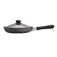 Sori Yanagi Iron Frying Pan, Made in Japan, 9.8 inches (25 cm), Double Fiber Line Nitride Treatment, Includes Lid, Induction Compatible