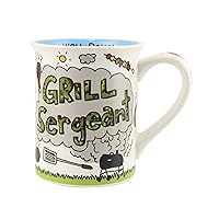 Enesco Our Name is Mud Grill Sergeant Not Burnt Coffee Mug, 16 Ounce, Multicolor