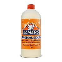 Elmer's Magical Liquid Slime Activator Solution, Updated Formula for Double Slime Output, Safe and Washable, 1 Quart