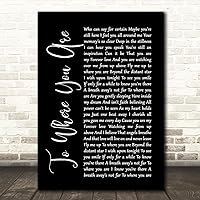 The Card Zoo to Where You are Black Script Song Lyric Print