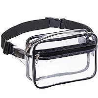 Clear Fanny Pack Belt Bag Clear Fanny Bag Stadium Approved for Women Men Waterproof Clear Waist Bag With Adjustable Strap for Hiking Running Sport Concerts